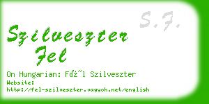 szilveszter fel business card